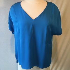 Blue silk Milly top